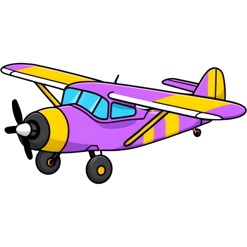 yellow propeller plane emoji
