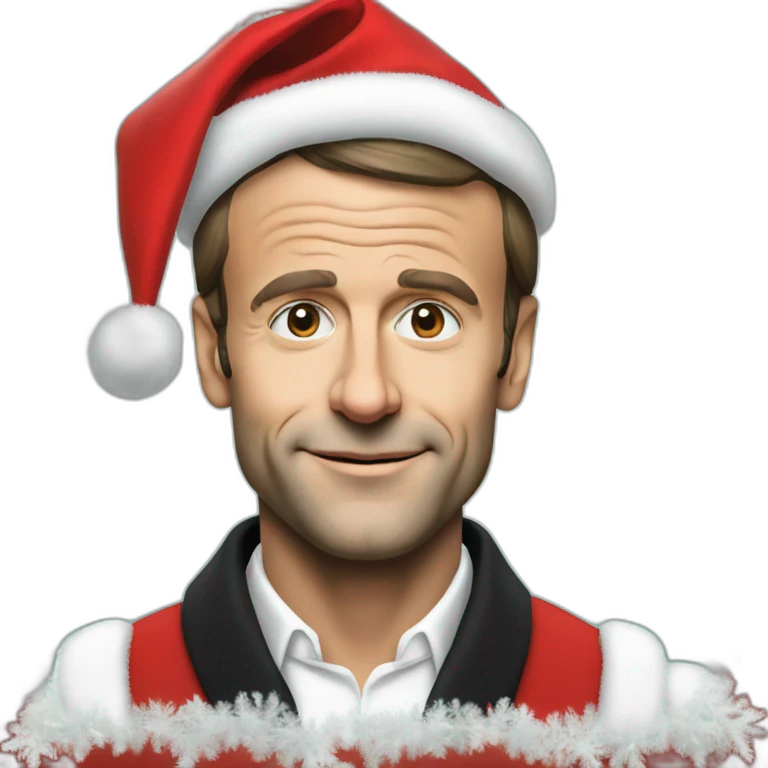 Emmanuel macron as santa emoji