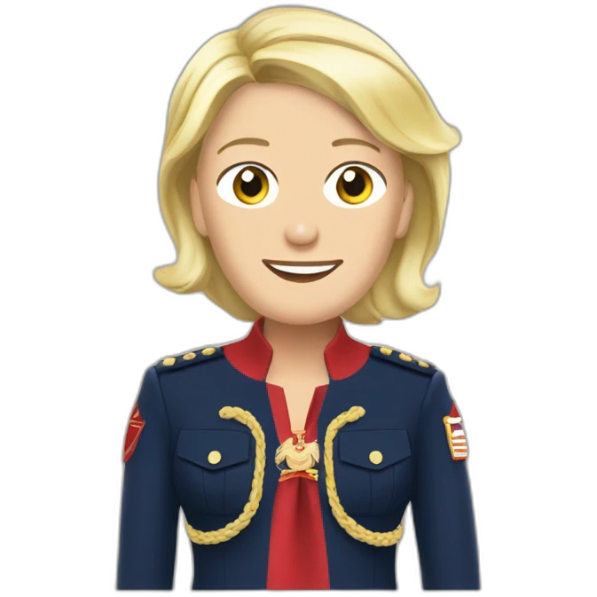 Marine le pen en claquettes emoji