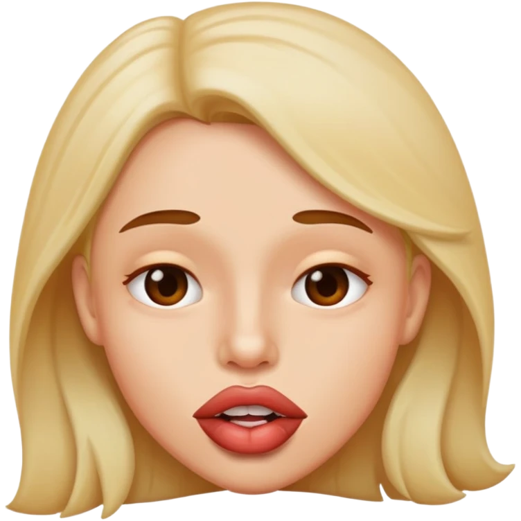 Lip biting emoji