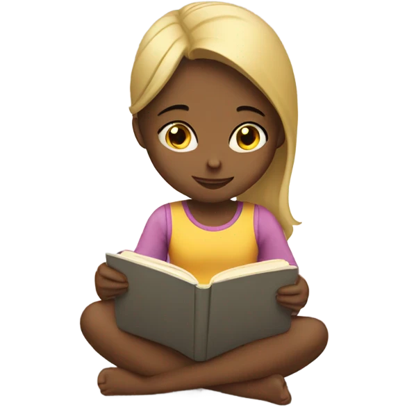 A girl reading a book emoji