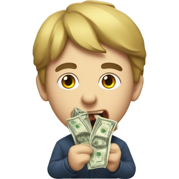 Mr beast eating money emoji