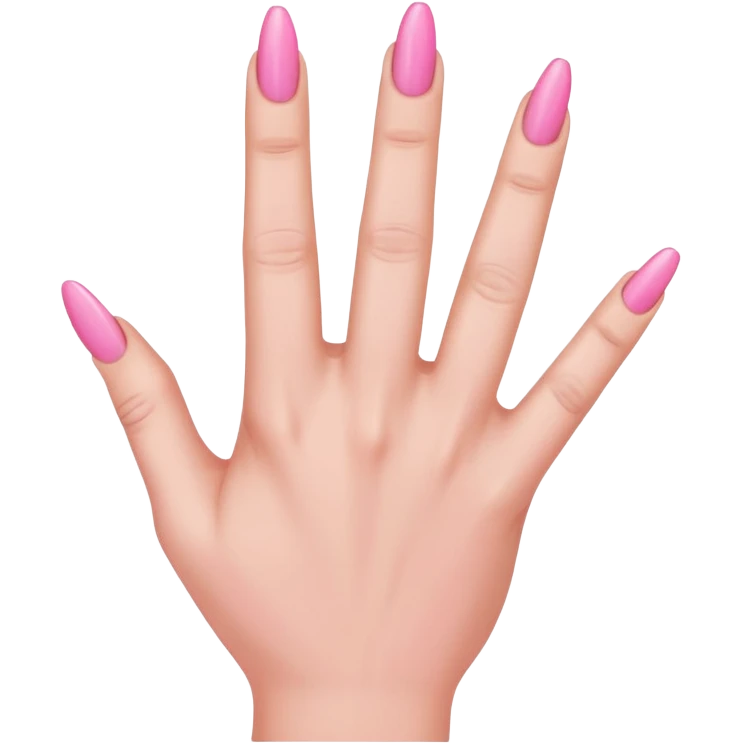 Pink middle finger with long nails emoji