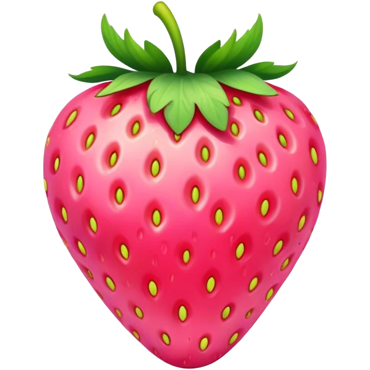 light pastel pink colored realistic strawberry emoji