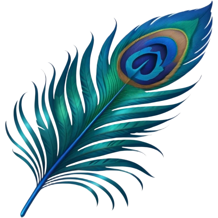 Peacock feather emoji