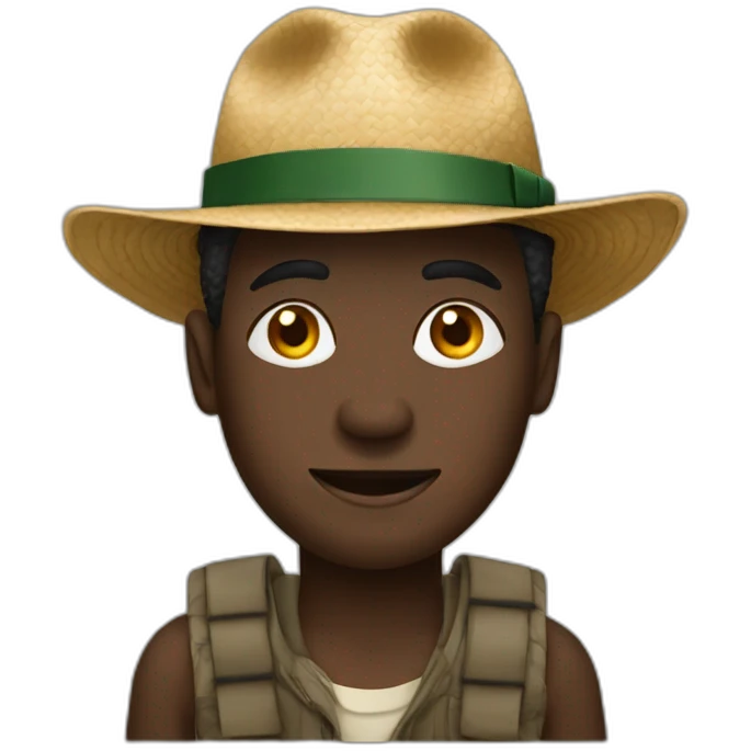 ghanaian man with hat emoji