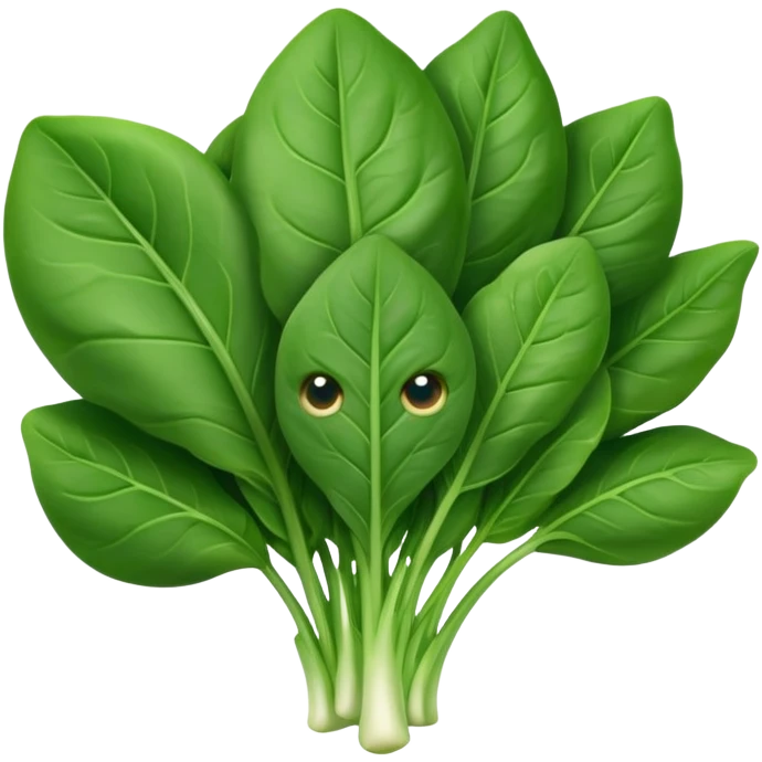 Spinach with eyes without human face emoji