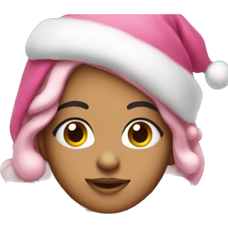 Cute pink christmas emoji