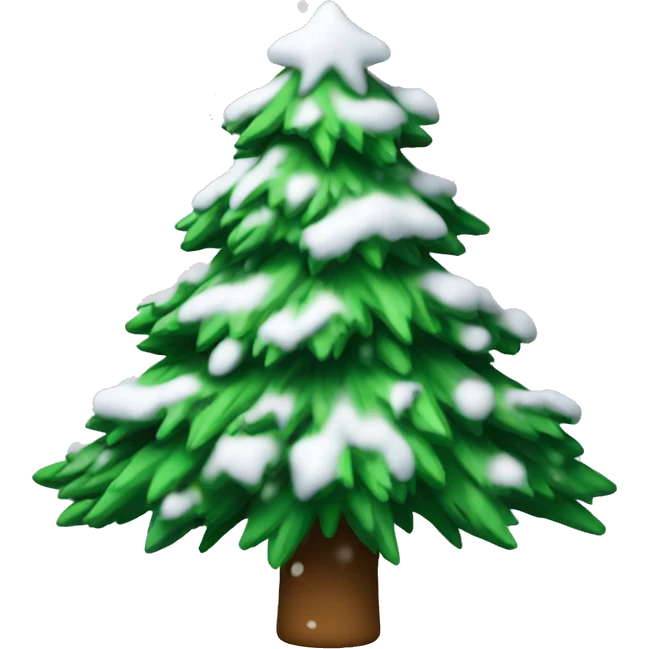 Christmas tree with snow on it emoji