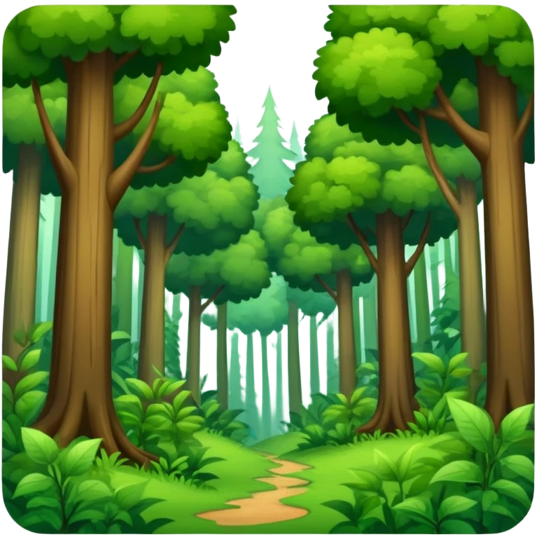 dense forest with trees emoji