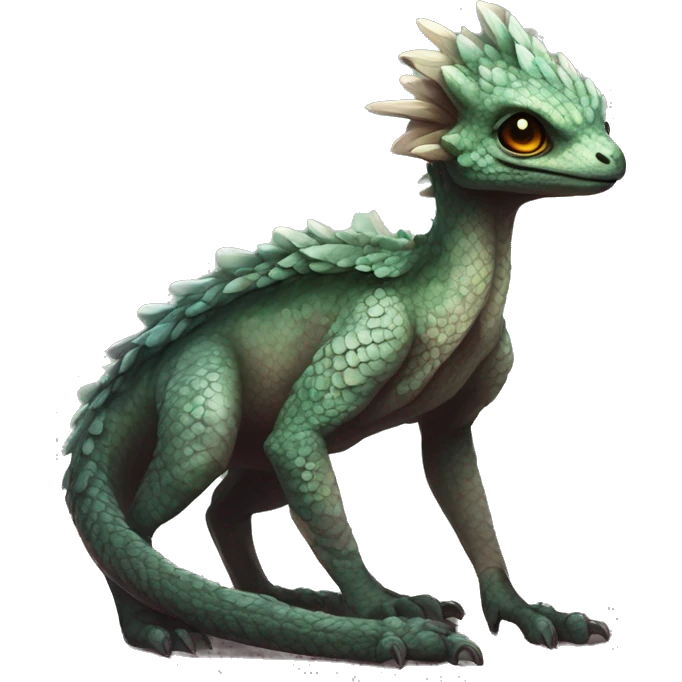  Scaly Cute Edgy Realistic Rare Fantasy Slim Vernid-Trico-Melprin-species by LiLaiRa, by Falvie, full body emoji
