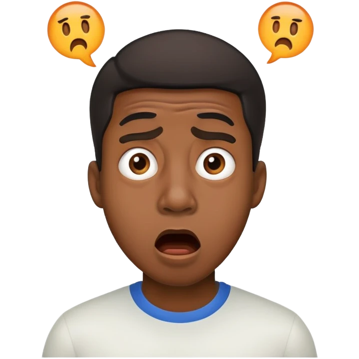 shocked black guy emoji