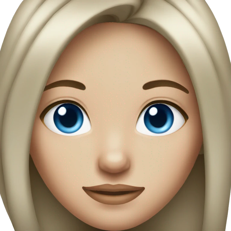 Blue eyes brunette hair emoji