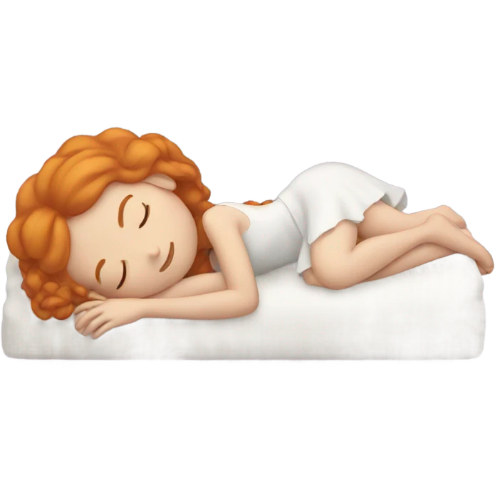 Ginger girl sleeping princess emoji