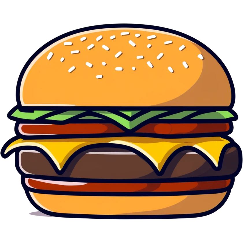black burger walking  emoji