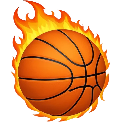 basketball on fire emoji