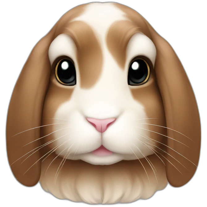 pure brown holland lop bunny emoji