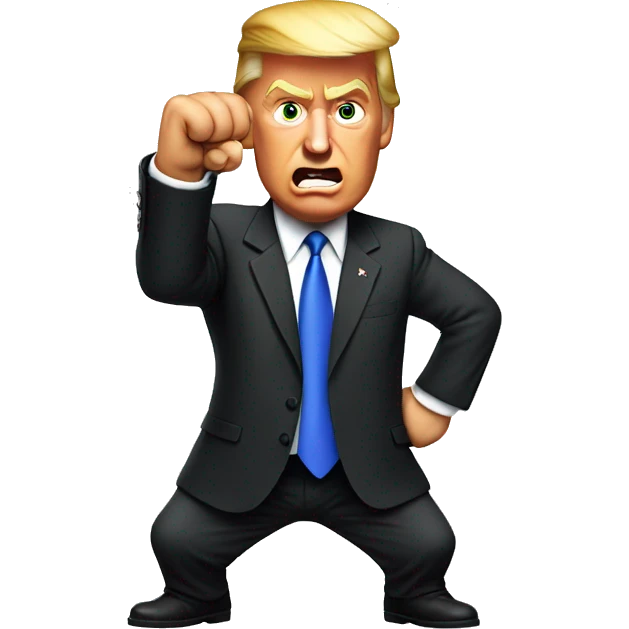 donald trump with his fist in he air emoji