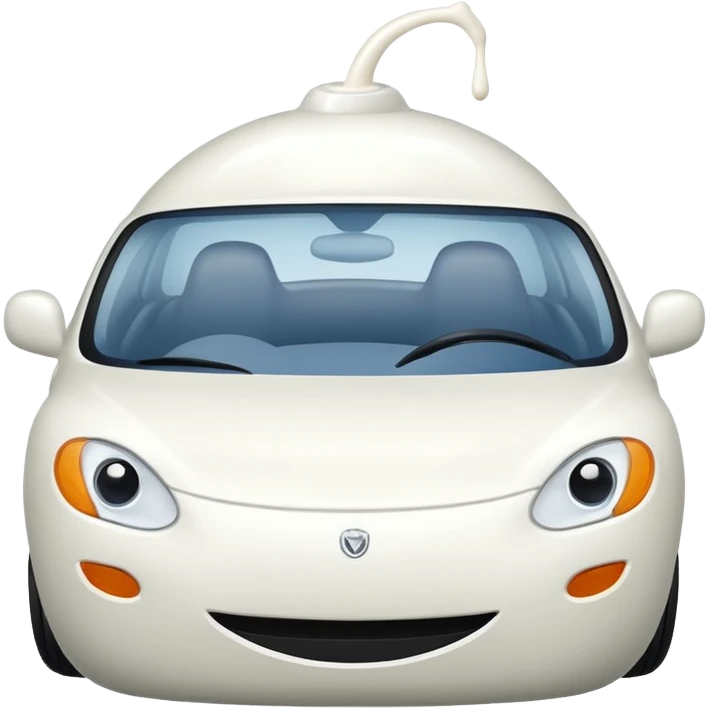 Voiture qui ressemble a un Pot de yaourt emoji