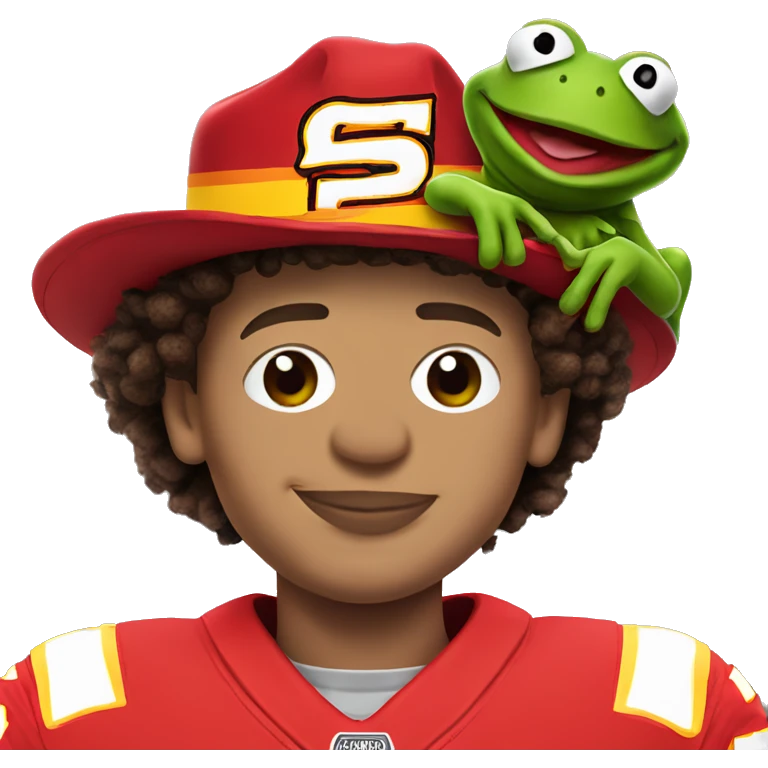 Patrick Mahomes Kermit the Frog emoji