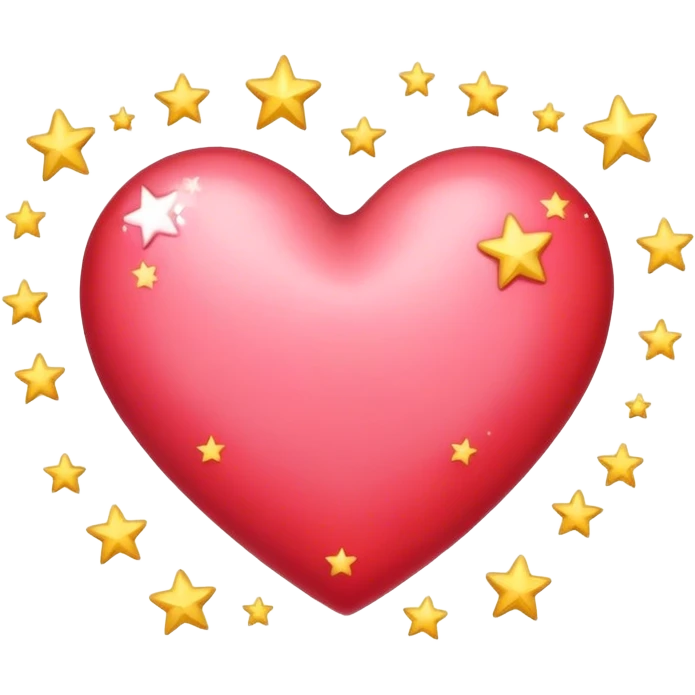 Corazón con estrellas emoji