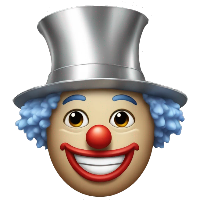 Clown with a tinfoil hat emoji