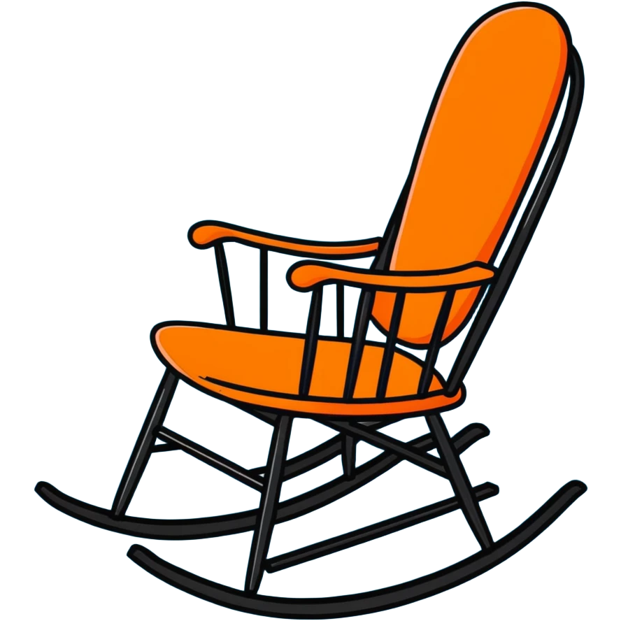 Blue rocking chair for nursery emoji
