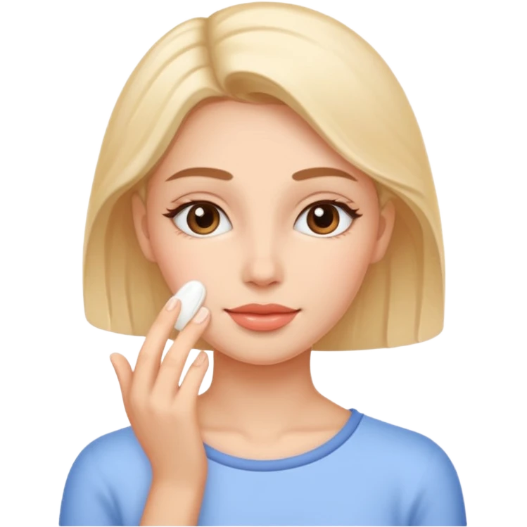a female moisturising her face emoji