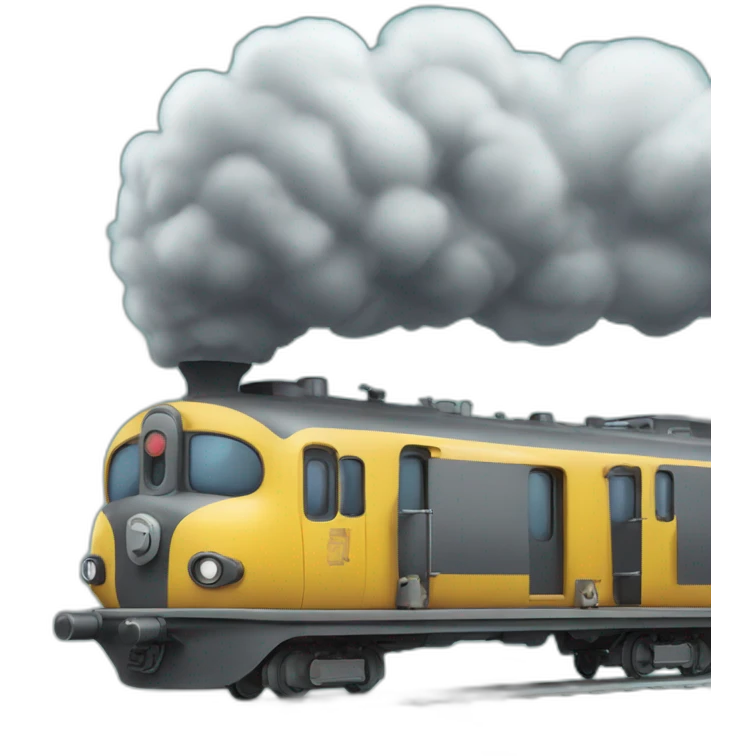 Hype train mit dampf emoji