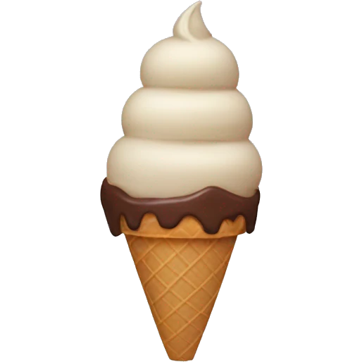 choco ice cream cone emoji