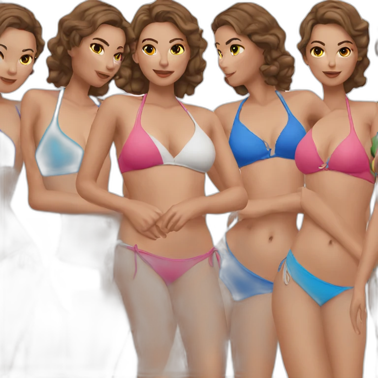 slim thick woman bikini emoji