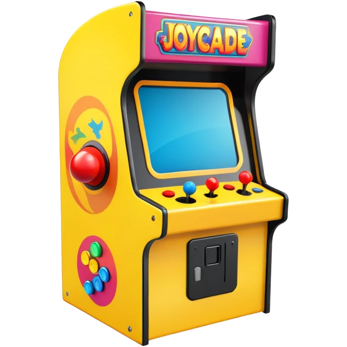A colorful classic arcade cabinet with joystick and buttons emoji
