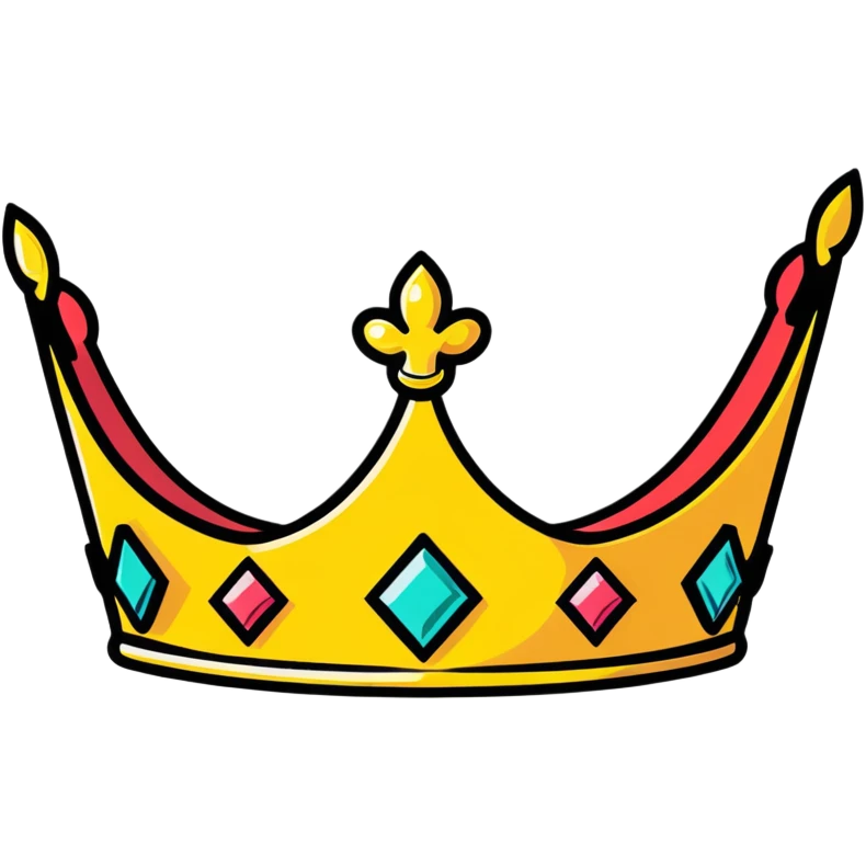 fancy king's crown with gems emoji