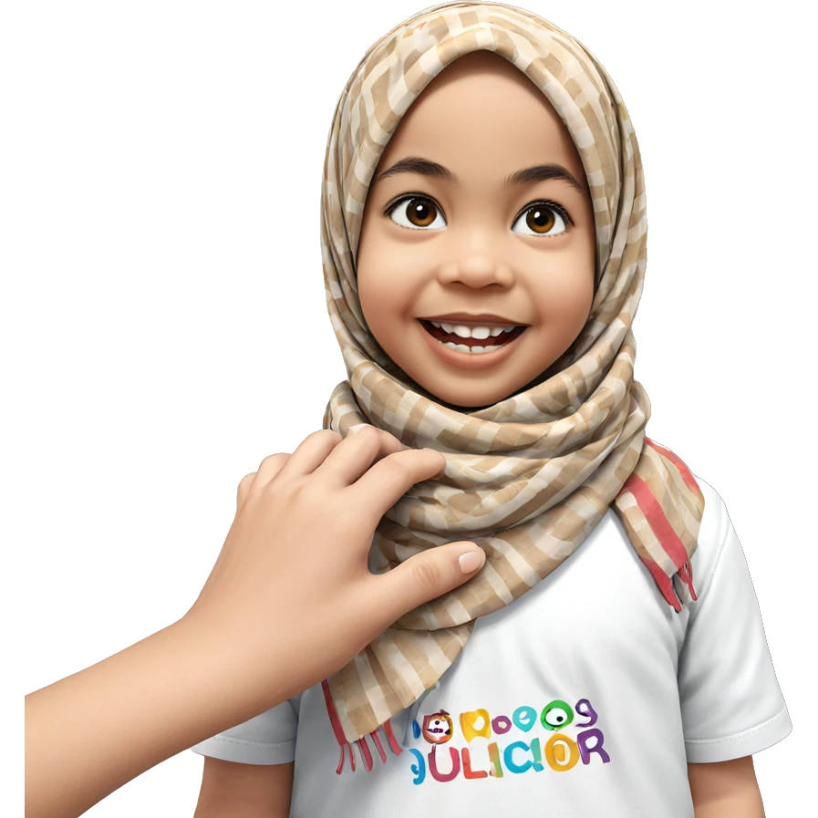 smiling person indoors with scarf emoji