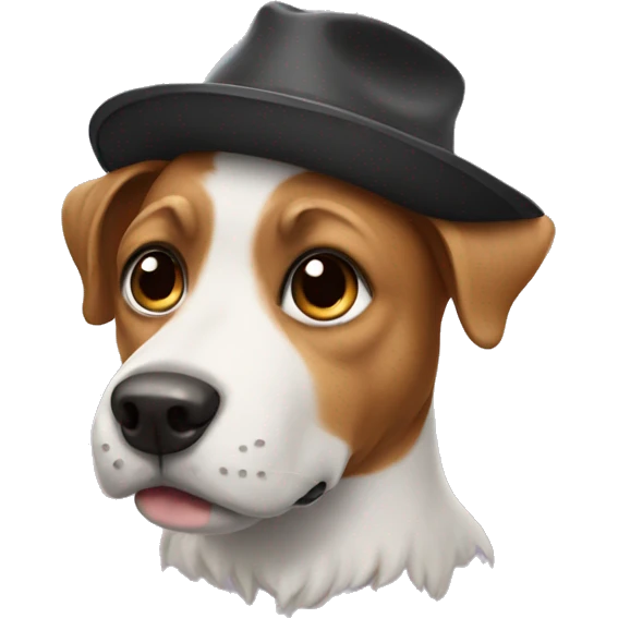 Dog with hat emoji