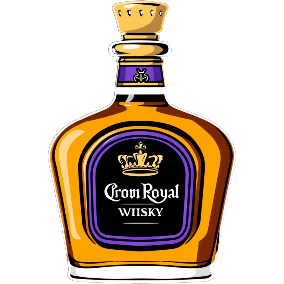 Crown Royal whisky bottle emoji