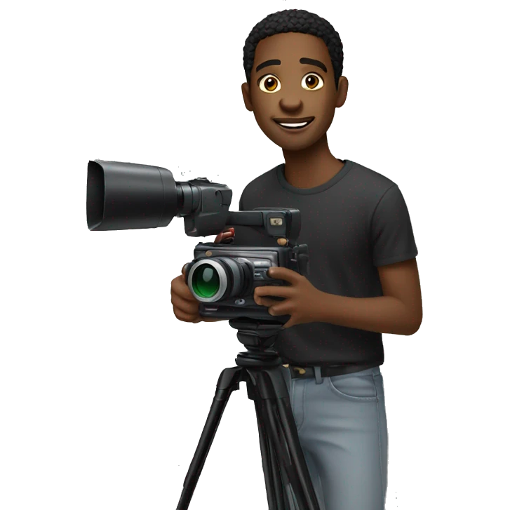 young black man filming on set emoji