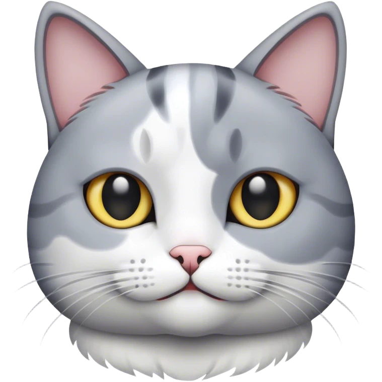 Grey and white cat  emoji