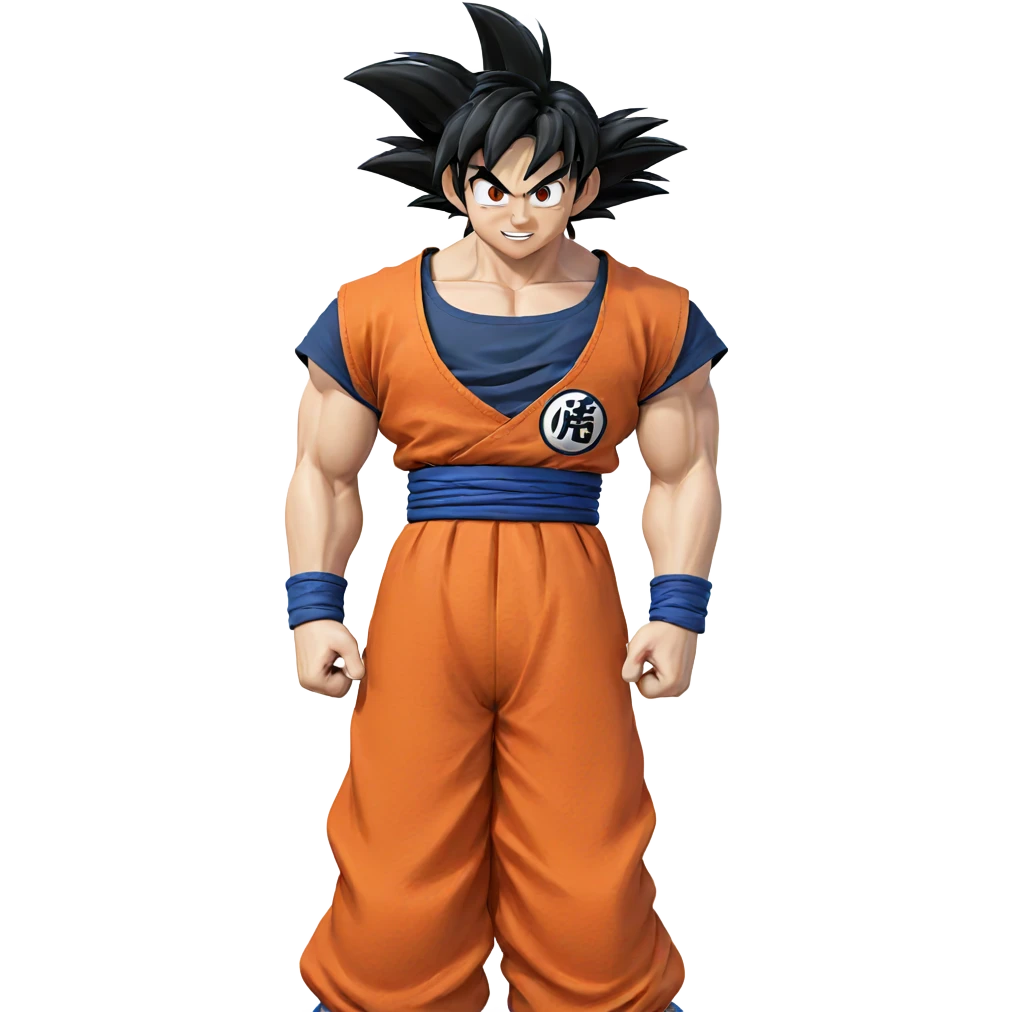 smiling son goku portrait emoji