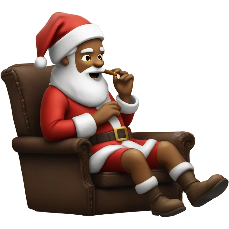 Santa Claus smoking a cigar emoji