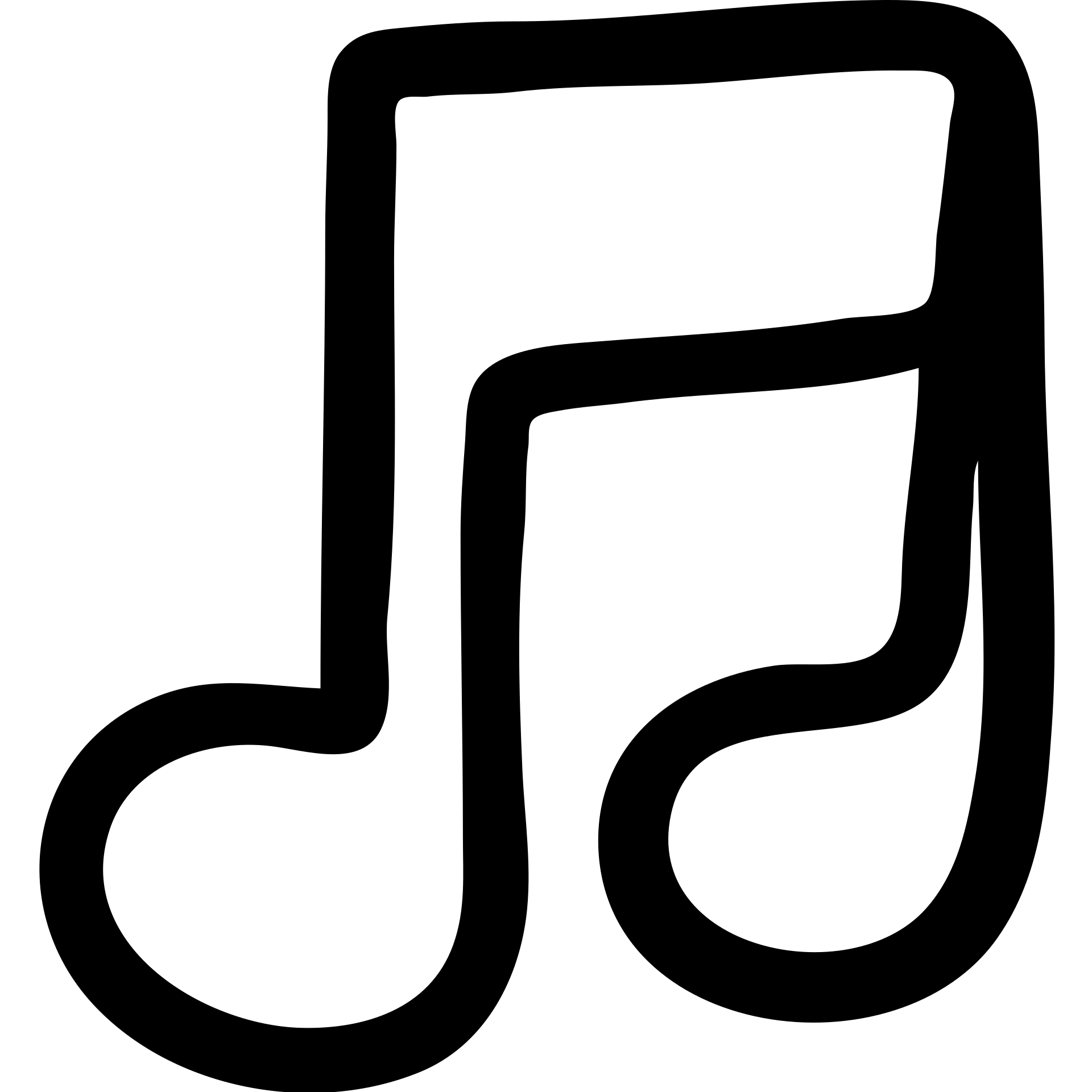 music icon, hand-drawn black outlined style emoji