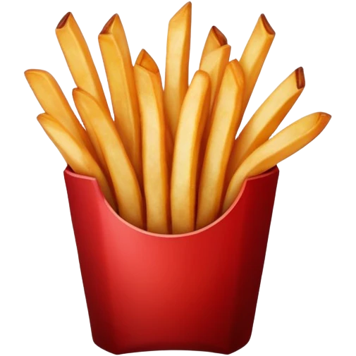 dark red french fries emoji
