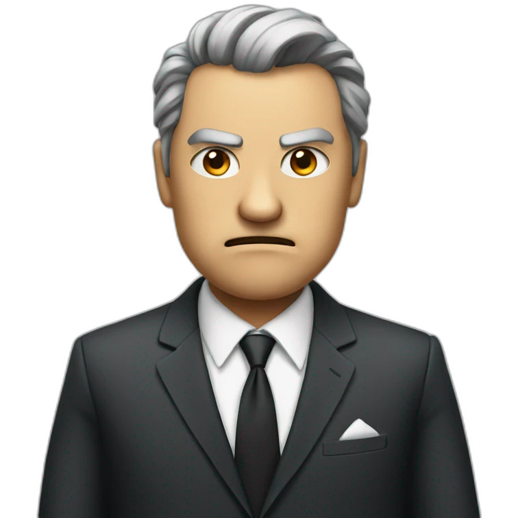 Angry boss in suits emoji