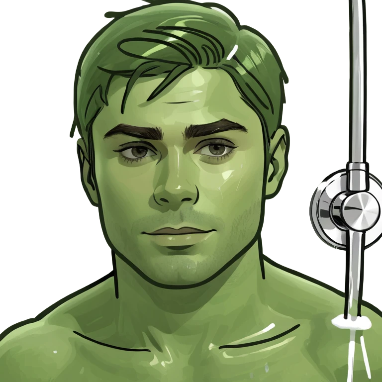 Zac Efron in shower emoji