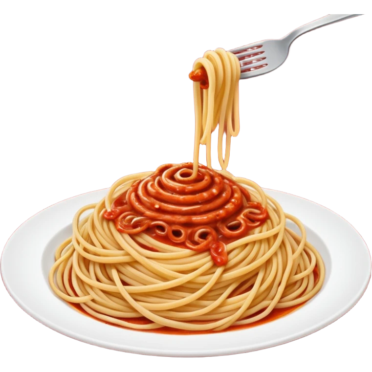 pasta swirl of spaghetti all'assasina, no fork emoji