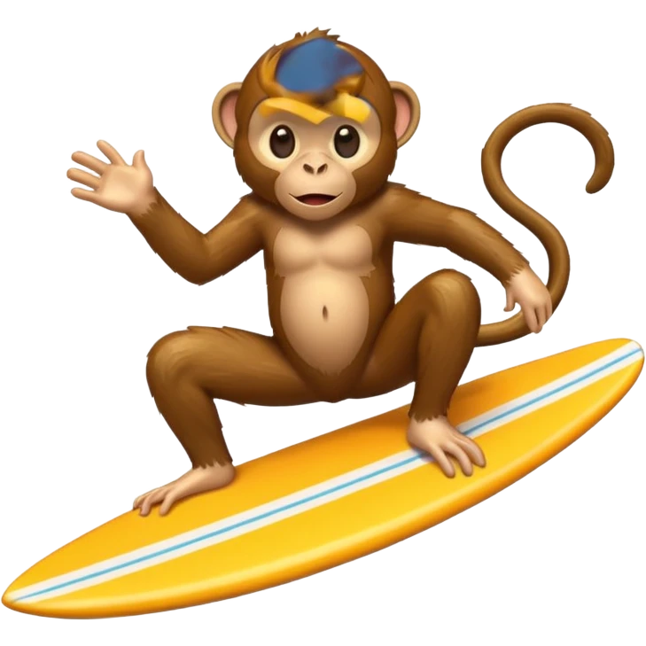 Monkey surfing  emoji