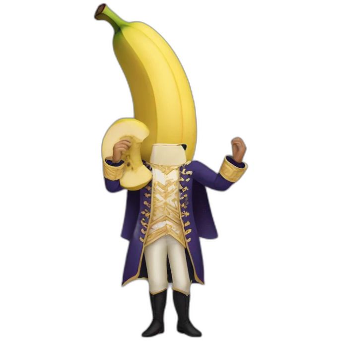prince who has a banana above his stomach emoji