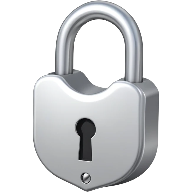 padlock with a keyhole, symbolizing 'locked in' emoji