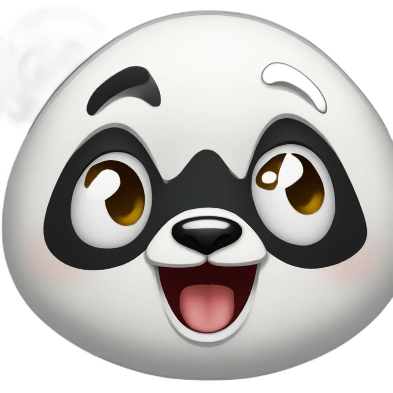 Panda laughing sideways hehe emoji