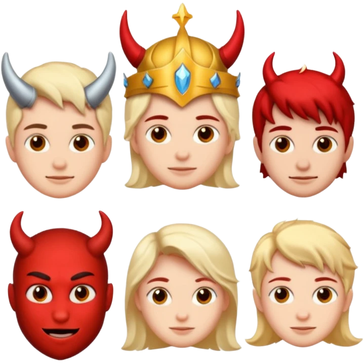 😇⚔️👣👿 representa los siguientes emojis en 1 solo emoji